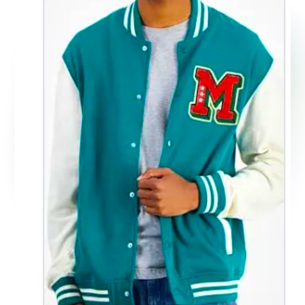 Brand New Green Mickey Mouse Disney Bomber bomber fleece jacket